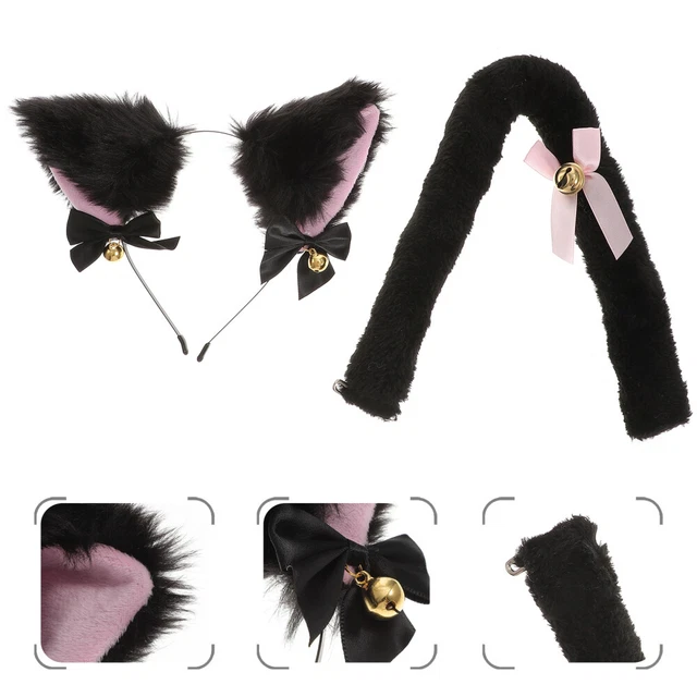 3 Juegos Halloween Disfraz Zorro Accesorios Para Gatos Ropa Colas De Zorro Pelo
