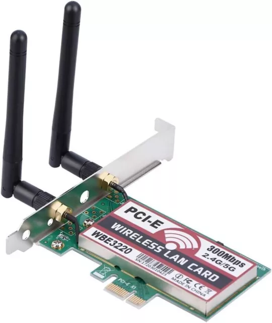 WIFI, scheda WiFi 2.4G / 5G 300Mbps Scheda di rete PCI Express INTERNA PC DESKTO