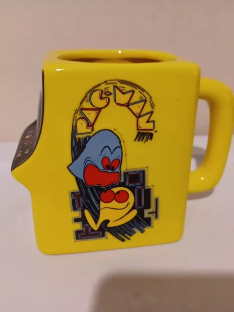 PAC MAN Vintage Video Arcade Game Shaped Ceramic Coffee Tea Mug Cup Caddy