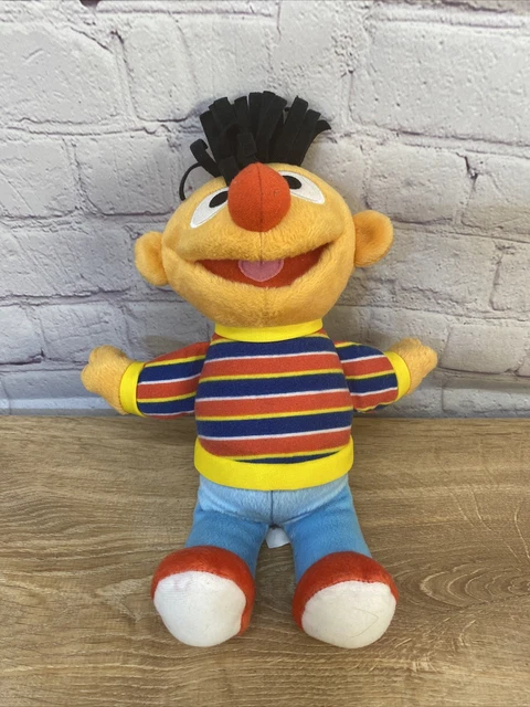 Ernie Sesame Street Plush Stuffed Doll Clean 2002 Mattel Fisher Price Toy 12"
