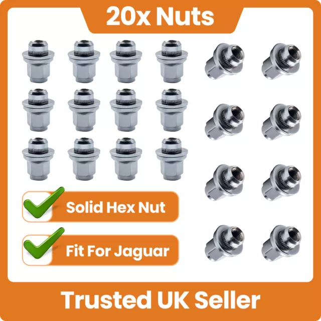 20x Alloy Wheel Nuts For Jaguar XF XE X-Type F-TYPE S-TYPE X152 X400 2001-2009