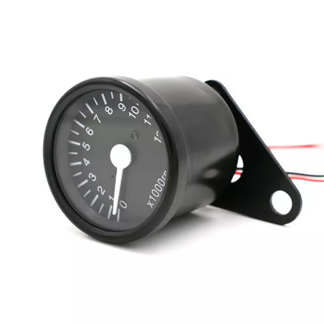 12000RPM Universal LED Motorcycle Tachometer Speedometer RPM Gauge with Bracket