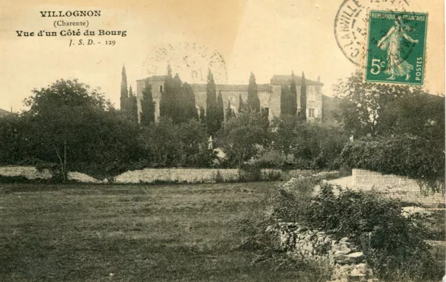 Carte VILLOGNON Vue d'un Côté du Bourg