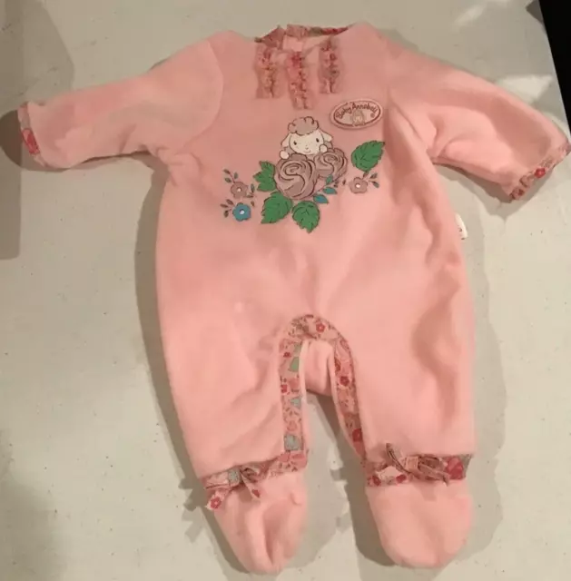 Zapf Creation Baby Annabell Doll Clothes 2016 Replacement Pink Pajamas EUC