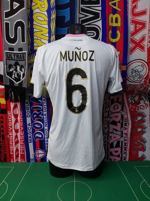 MAGLIA CALCIO PALERMO Away 2014/15 Munoz Match Worn Shirt Trikot