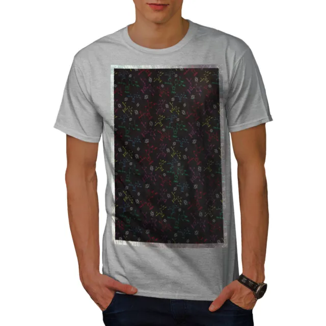 Wellcoda Particles Geek Smart Mens T-shirt, Science Graphic Design Printed Tee