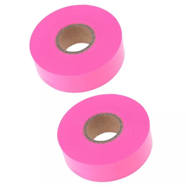 2pcs High Visibility Hunting Hiking Flagging Tape for Borders And