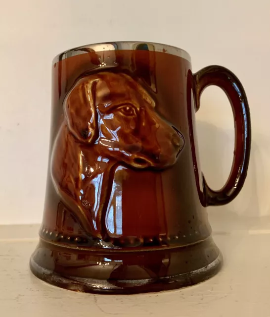 Vintage SylvaC Staffordshire England "Hunting Hound Dog" Tankard Mug #2375