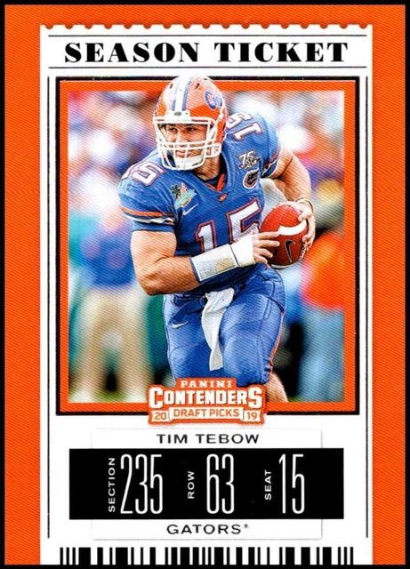 2019 Panini Contenders Draft Tickets Season Ticket #94 Tim Tebow NM-MT J2M