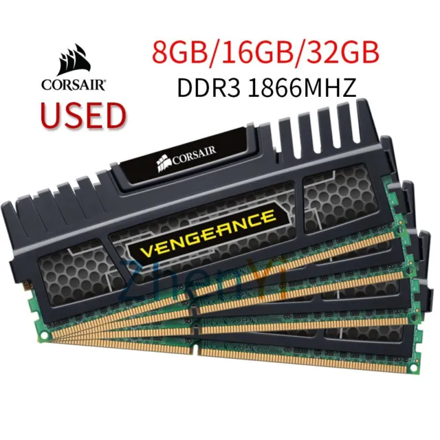 Corsair Vengeance 32GB 16GB 8GB DDR3 1866MHz 1600MHz CL10 Desktop Memory LOT BT