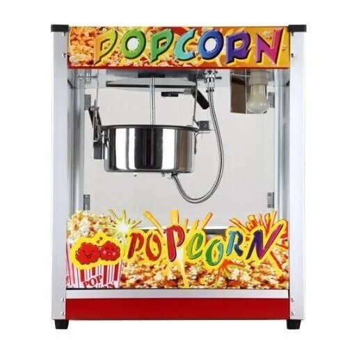 Commercial Electric Popcorn Machine Popcorn Maker Popcorn 1300W TOUGH GLASS