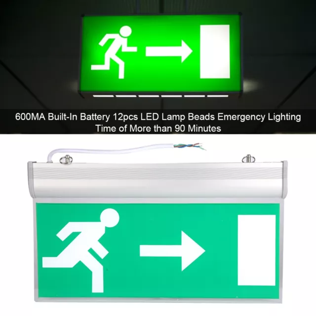 Lampada segnale di emergenza LED 110-240 V acrilico indicatore di evacuazione sinistro destro luce