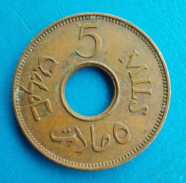 Palestine 5 mils 1942 km 3a