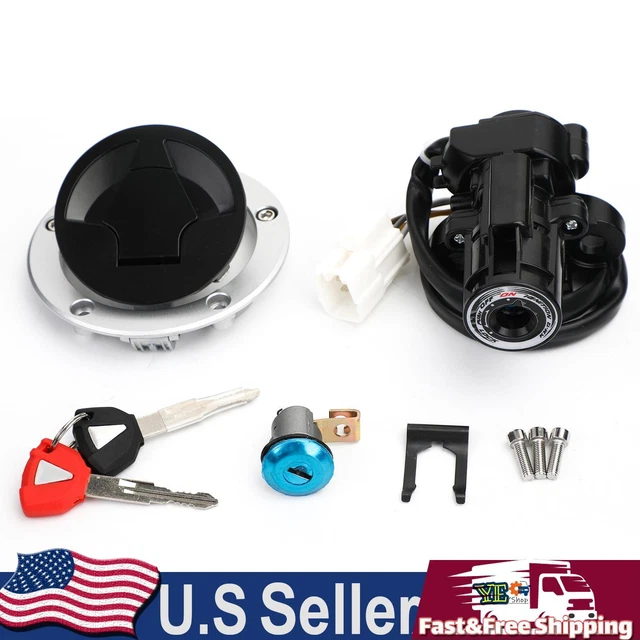 IGNITION SWITCH FUEL Gas Cap Seat Lock Set for Kawasaki ZX636 ZX1000