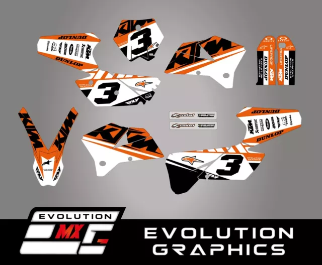 Kit Grafiche Adesivi Ow Ktm 2004 - 2006 Cross Motard Crystal Smr Exc Sx Sxf