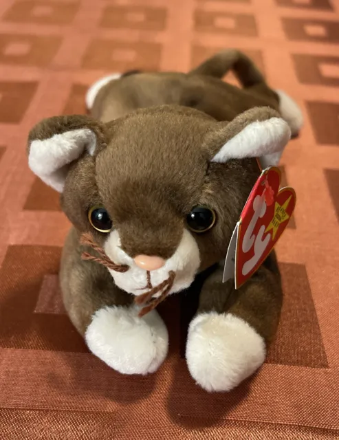 TY Beanie Baby Cat Pounce VINTAGE Stuffed Animal NWT! A4412