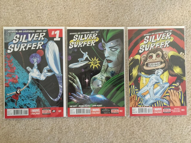 Silver Surfer #1, #2 & #3 Comic Books Complete Set of 3 (2014, Marvel) NM+