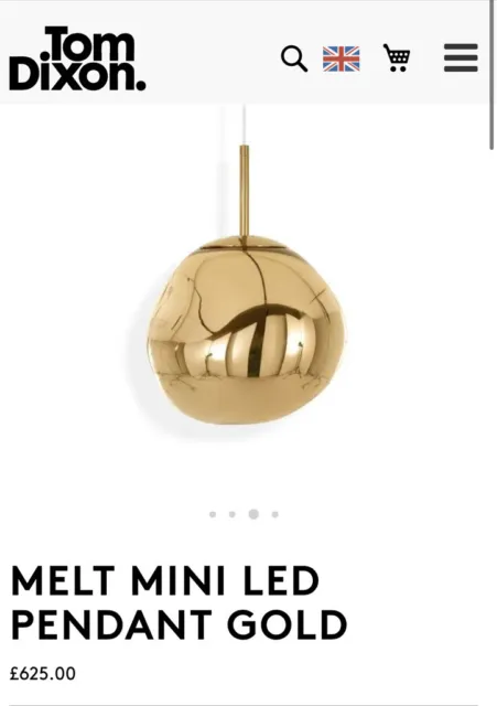 Tom Dixon MINI Melt LED Ceiling Light, GOLD 28cm RRP £625 3