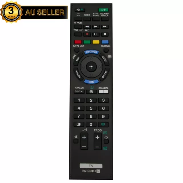 NEW Remote Control For SONY TV RM-GD030 RM-GD031 KD KDL series LCD AU