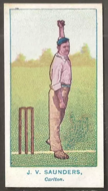 Wills Australian Club Cricket 1905 (No State Dark Blue Back)-#36- Saunders