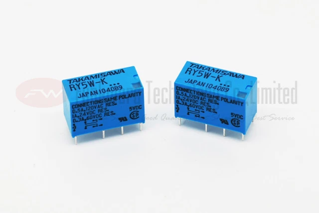 TAKAMISAWA RY5W-K DPDT MINIATURRELAIS 5 VDC 1A x 1 Stck. EUR 2,12 ...