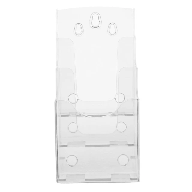 File Display Holder PLASTIC WALL FILE Holder Mount Brochure Pamphlets Display Stand Shelf ...