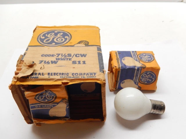 Lote De 6 Bombillas Ampliadoras De Fotos De Colección Ge S11 7 1/2W