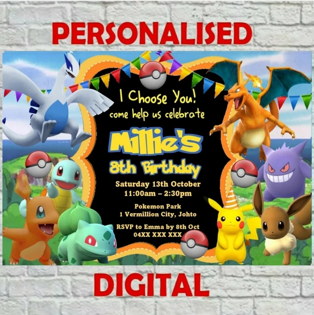 POKEMON DIGITAL PRINTABLE Birthday Party Invitation EUR 6 48 PicClick FR pokemon-digital-printable-birthday-party-invitation-eur-6-48-picclick-fr