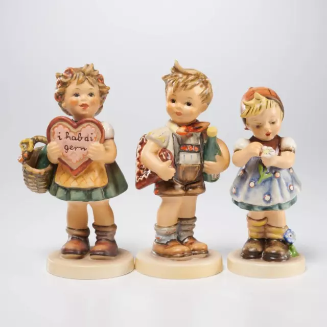 Goebel Collectors Club MI Hummel Valentine Gift Joy Daisies Nos 1 4 5 3pc Lot