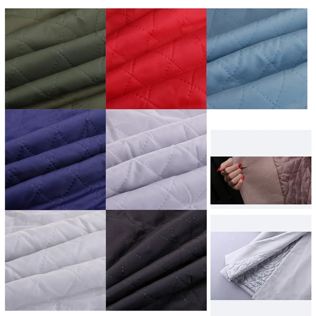 QUILTED FABRIC BY Meter Poly/Cotton Fabric for Sewing Material £12.94