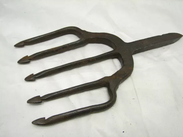 Nice Antique Fish Eel Frog Gig Tool Spear Head Hand Forged Fishing Tool Fork Nice Antique Fish Eel Frog Gig Tool Spear Head Hand Forged Fishing Tool Fork