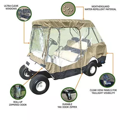 Formosa | 4 Person Golf Cart Driveable Enclosure Rain Cover Short Roof 58" Ezgo, 3