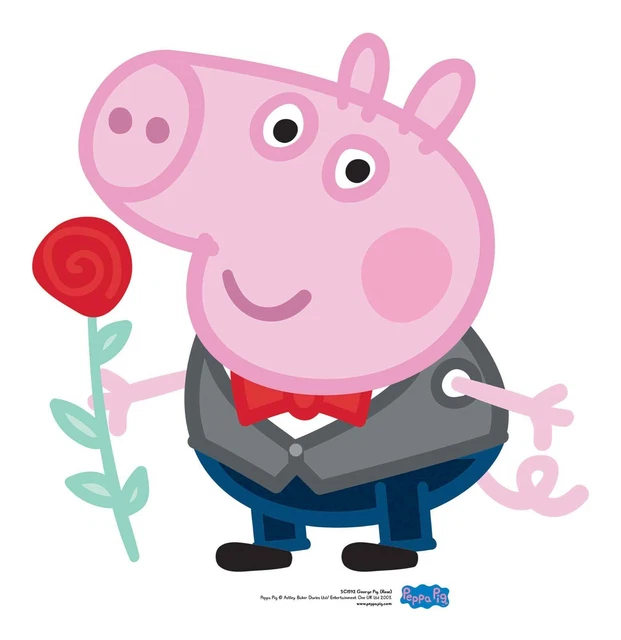 GEORGE PIG VALENTINE'S Rose Cardboard Cutout / Standee / Standup ...