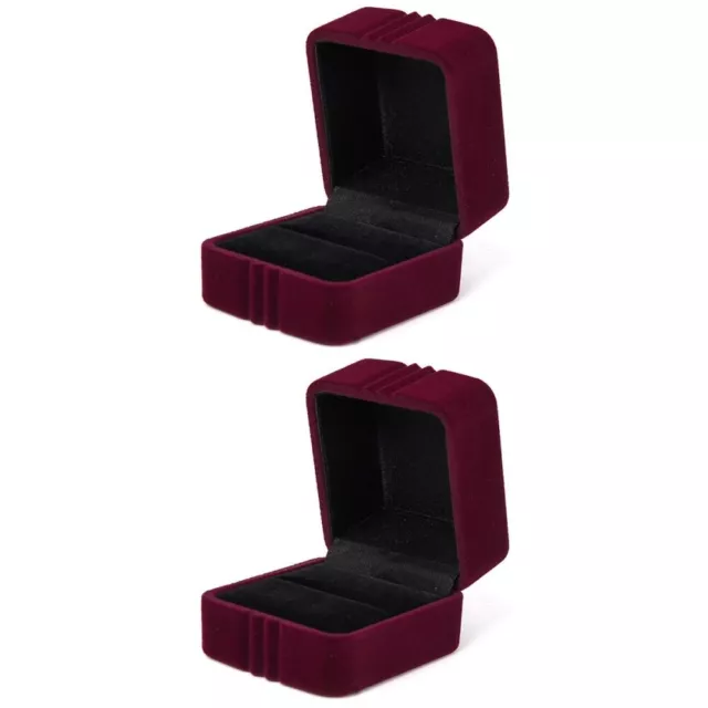 Classic Earring Jewelry Storage Case Small Square Velvet Gift Box