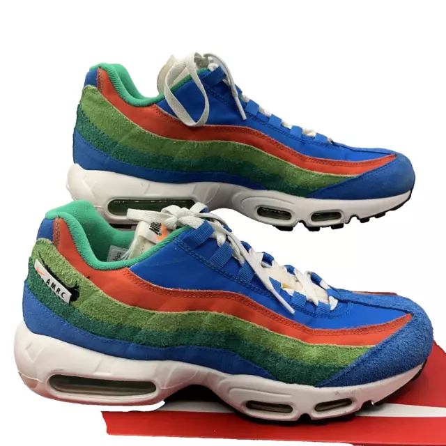 Nike Air Max 95 SE multi coloured Suede Sneaker Trainers UK Size 10 Used