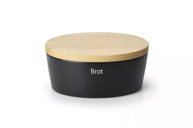 Continenta HAUSRAT Brottopf Keramik oval, schwarz