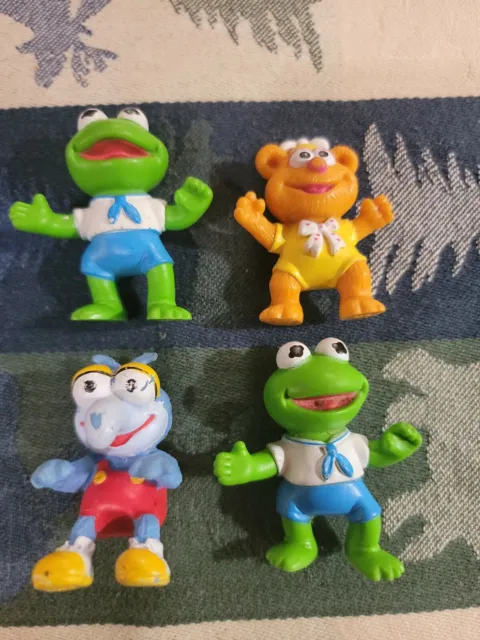 Vintage Jim Henson's The Muppet Babies Lot Of 4 Kermit Fozzy Gonzo 1986