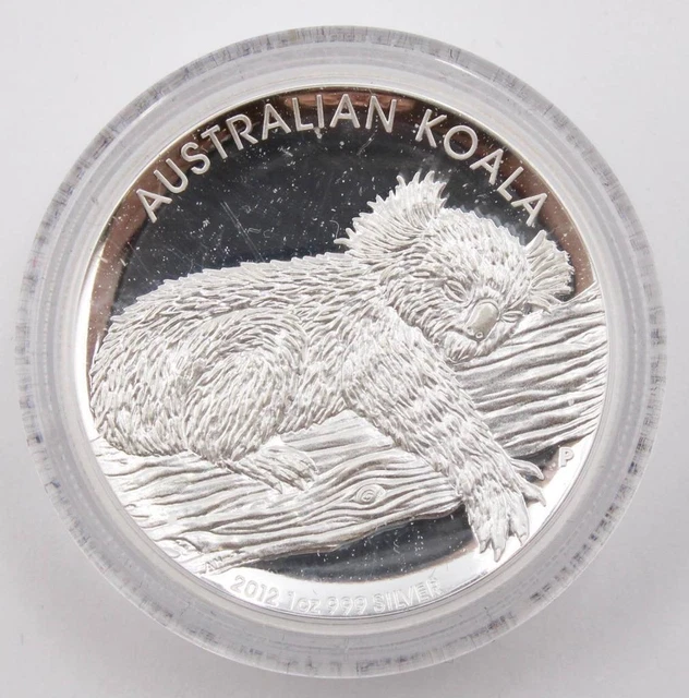 2012P Australia Koala High Relief  1 Oz Silver Dollar coin 999 Pure