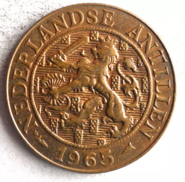 1965 Netherlands ANTILLES 2 1/2 CENTS - Great Coin Netherlands #D