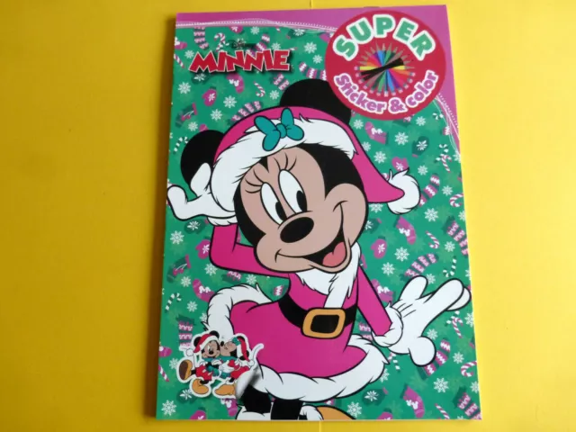 Malbuch / Malblock für Kinder Disney Minnie & Sticker 29x21cm ca:16 Vorlagen
