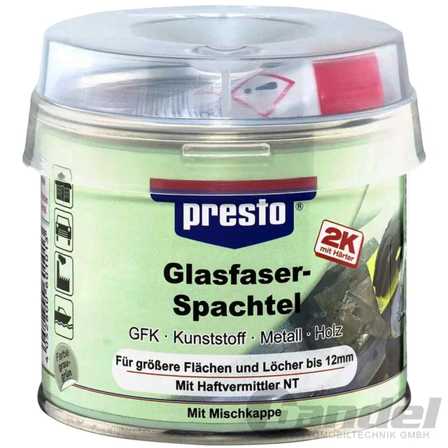 250g PRESTO 2K SPATOLA IN FIBRA DI VETRO PIÙ DURA FIBRA DI VETRO SPATOLA UNIVERSALE
