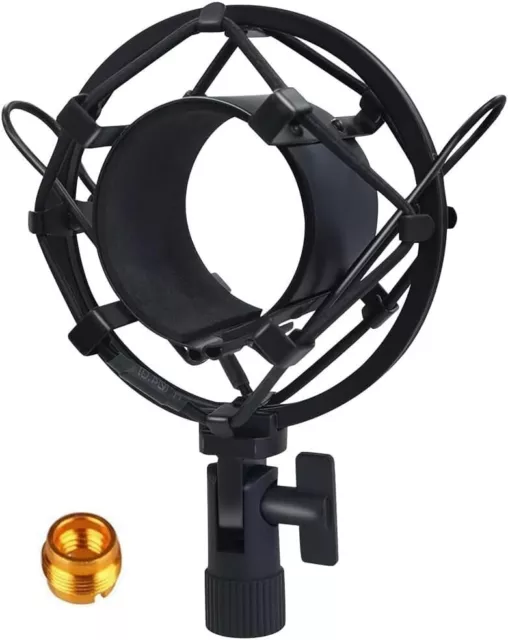 Tencro 47-53mm AT2020 Microphone Shock Mount with Metal Screw Adapter Ant