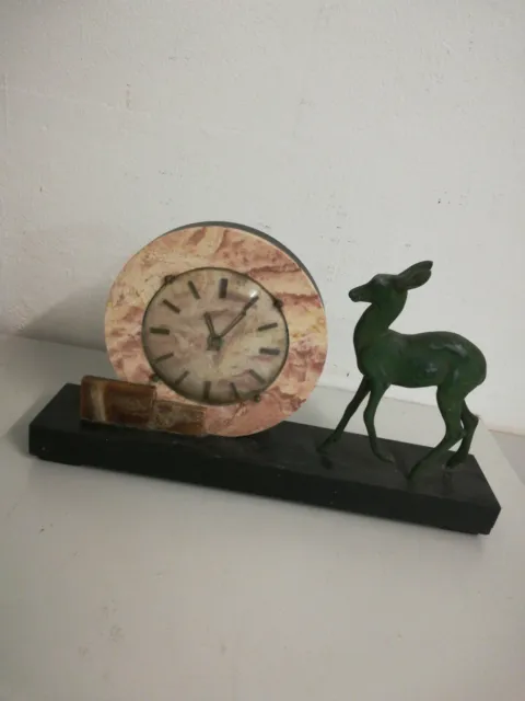 ART DECO Art Nouveau Watch Marble 20s 30s Belgium French Clock True Vintage