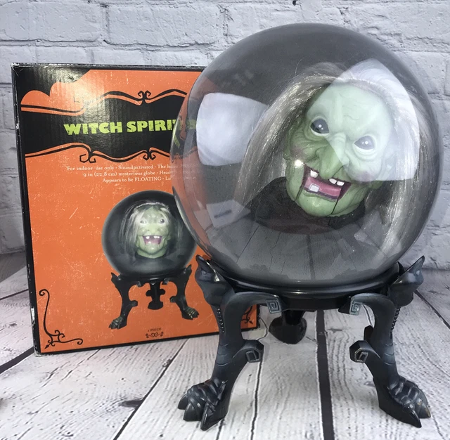 GEMMY WITCH SPIRIT Crystal Ball Halloween Decoration Animated Sound 9 