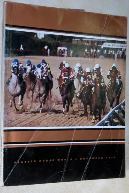 November 1989 Arabian Horse World Magazine El Ghazi Racing NE Canada Dunromin