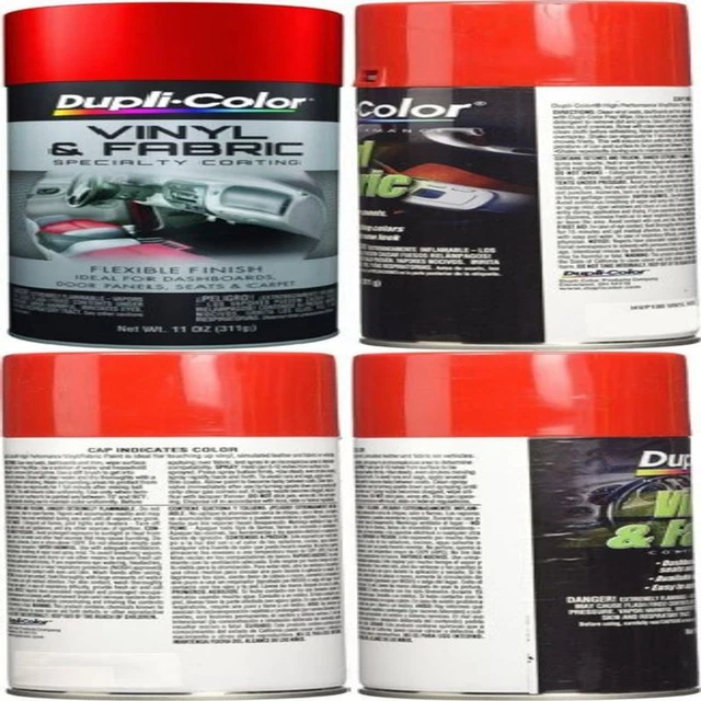 DUPLICOLOR HVP100 VINYL and Fabric Coating Spray Paint Red 11 oz