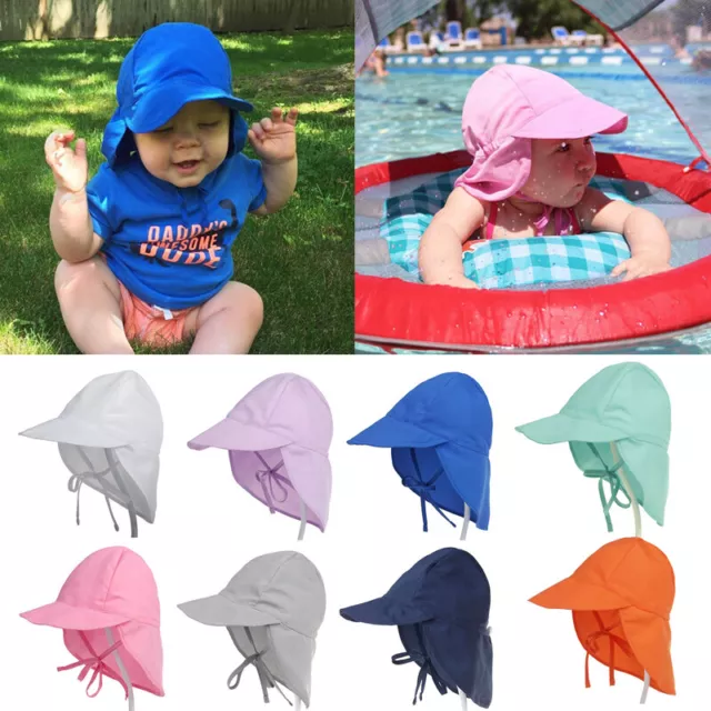 Baby Girls Boys Sun Hat SPF 50+ Summer Toddler Beach Hats Kids Legionnaire Cap