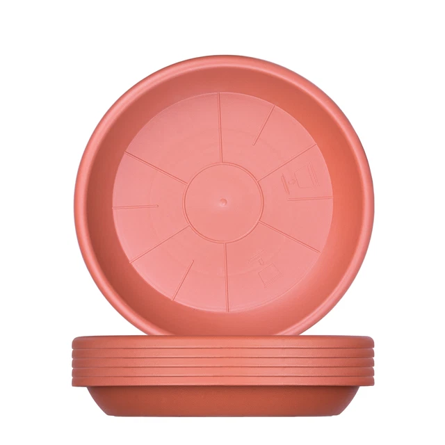 6x Blumentopf Untersetzer 24cm rund Kunststoff Terrakotta für Pflanzkübel Töpfe