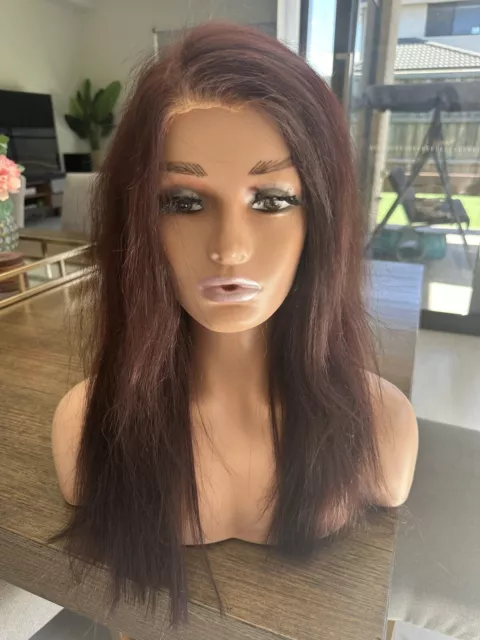 Burgundy Human Hair Lace Front Wig