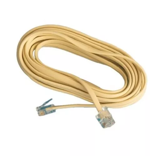 Cable Alargador de Telefono 2m, latiguillo RJ11,  1 Macho a 1 Macho